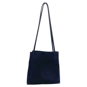 Elegant Black 90s Nylon Shoulder Bag